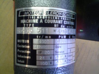 Moteurs leroy-somer gear motor 36-35 511 24V 100V