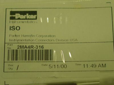 New parker iso stainless fitting pn 2MA4R-316 bin