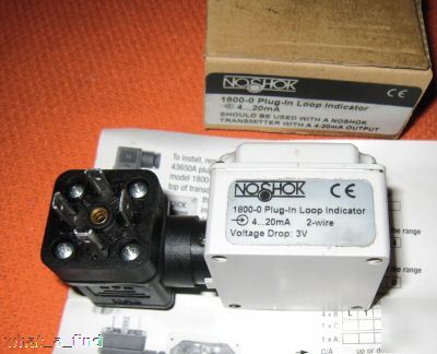 Noshok 1800-0 plug in loop indicator 4-20 ma used