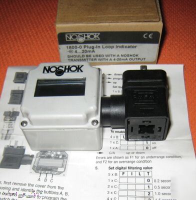 Noshok 1800-0 plug in loop indicator 4-20 ma used