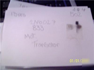 Programmable unijunction transistor p/n 2N6027 motorola