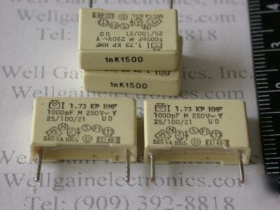 20X mallory 173102M250Y 0.001UF 250VAC X2 mp capacitor