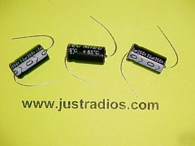 22UF @ 350V axial leaded electrolytic capacitors qty=10