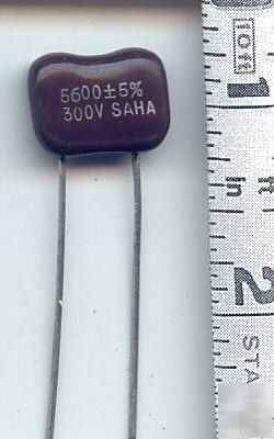 5600 pf / 300 v epoxy dipped mica capacitor 50 lot 