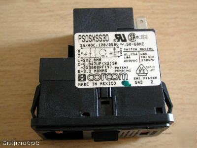 Corcom PS0SXSS30 power entry module.3A, lot of 6S