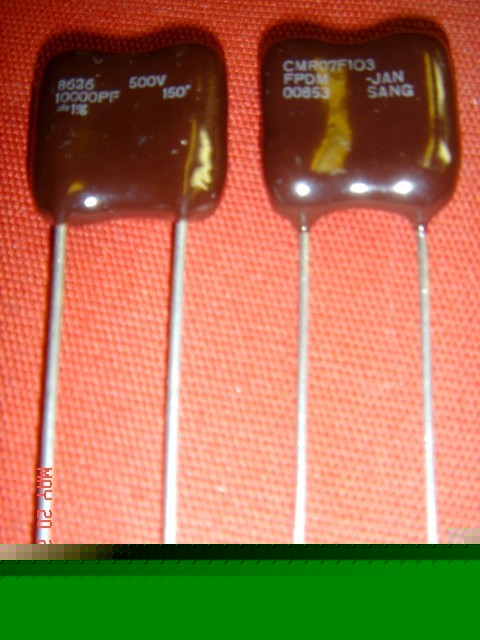 Mil silver mica capacitor 1% 0.01MF 500VDC.u.s.a. nos 