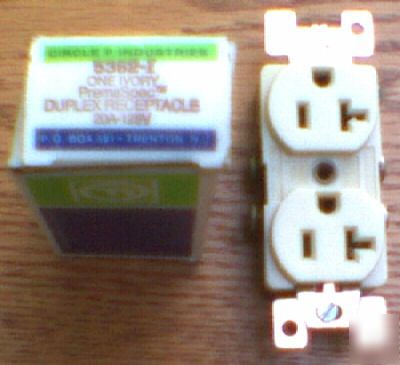 New circle f 5362-i 20 amp 125 v 5362I ivory receptacle