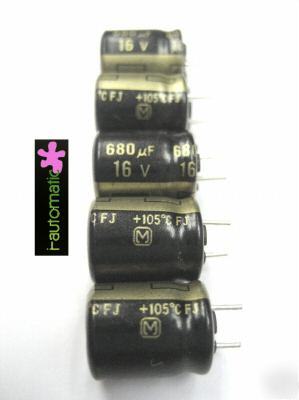 Panasonic [m] fj 16V 680UF ultra low esr capacitor 5PCS