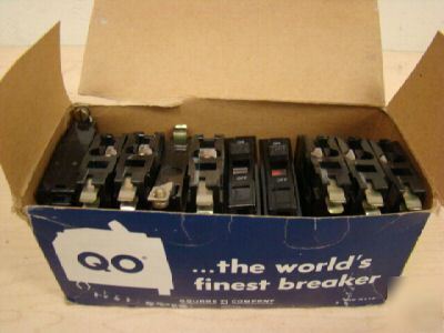 New (10) square d QOB115 circuit breaker 1 pole , =