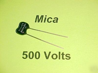 70PF @ 500 volt dipped silver mica capacitors qty=17