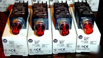 Allen bradley 120V dual input pilot lights red & amber