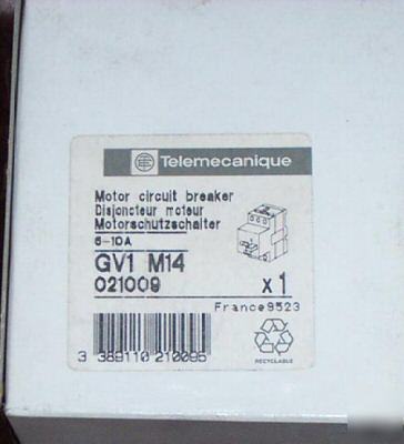 Telemecanique GV1M14 manual motor stater 6-10A 