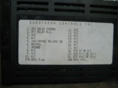 Eurotherm tempature control