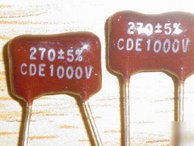 New 5PCS 1000V 270PF dipped silver mica capacitors 