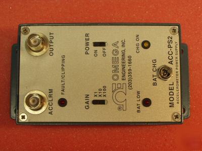 Omega accelerometer ACC104 with acc-PS2 power supply 