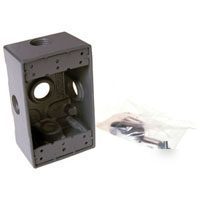 1G gray alum 5 outlet box 5323-0