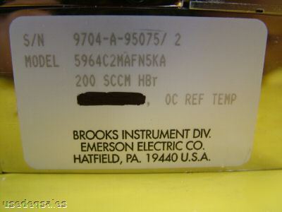 Brooks 5964 series mass flow controller 200SCCM hbr