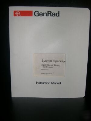Genrad system operation 2270 circuit board test system
