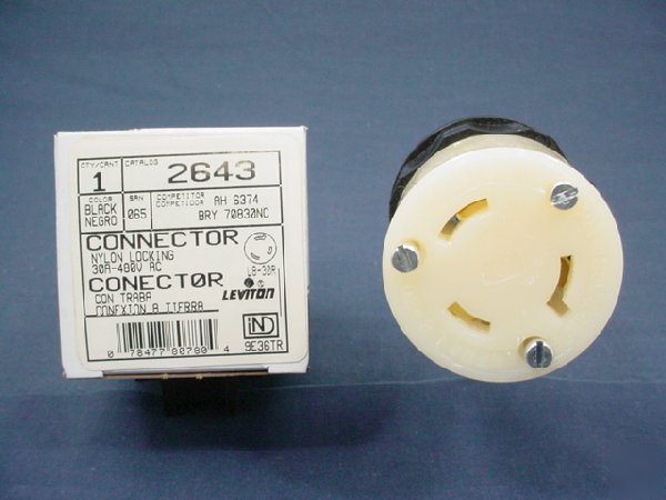Leviton L8-30 locking connector 30A 480V 2643