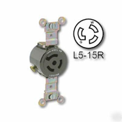 Locking plug and socket - l 5 -15 leviton complete set