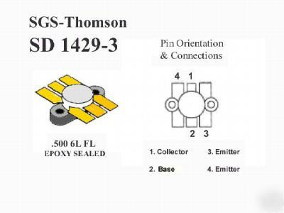 SD1429-3 rf-uhf microwave transistor ( 2-pack )