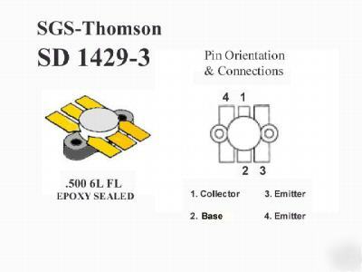 SD1429-3 rf-uhf microwave transistor ( 2-pack )