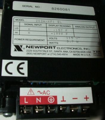 New newport 3 1/2 digit thermocoupler panel meter