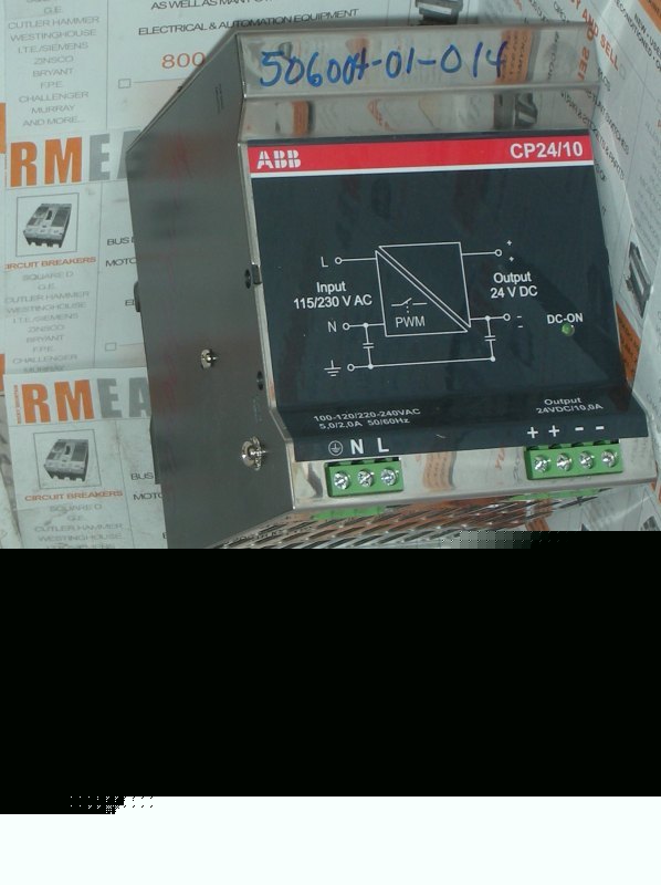 Abb power supply module cp-24/10 adj. i:115/230VAC o:24