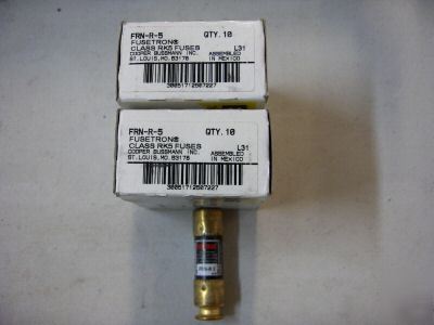 Bussman fusetron frn-r-5 class RK5 fuses qty 17