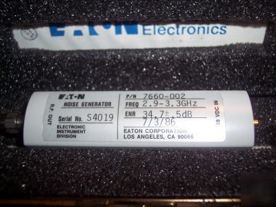 Eaton noise generator 7660-002 2.9-3.3GHZ .5 db 