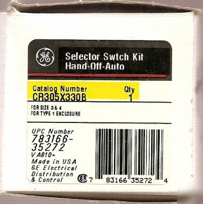 Ge CR305X330B selector switch kit (hand-off-auto)