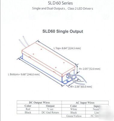 Sign strut SDL60-115V -fc power supply