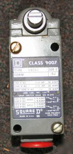 Square d class 9007 limit switch ser b lever type B62B2