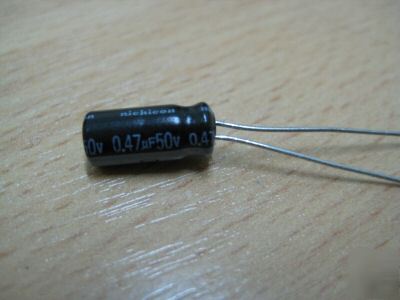 0.47UF 50V nichicon alum elect radial capacitors 200PCS