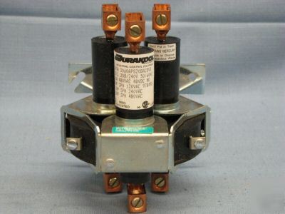 Durakool vertical mount mercury relay 3 pole 60A 6A865