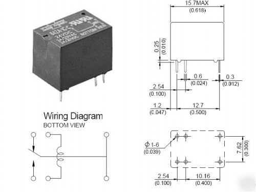 Song chuan 12VDC 3A spdt pcb mount relay ( 2-pack )