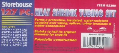 Storehouse 127 piece heat shrink tubing set