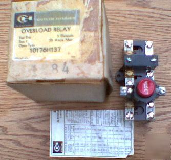 New cutler hammer overload relay 10176H137 eaton open