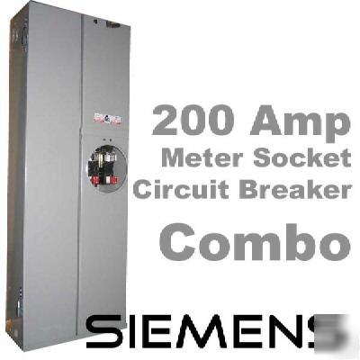 Siemens MC2442B1200SEC 200A meter socket/breaker combo