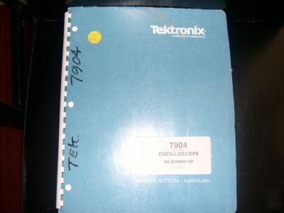 Tektronix 7904 oscilloscope operator instruction manual