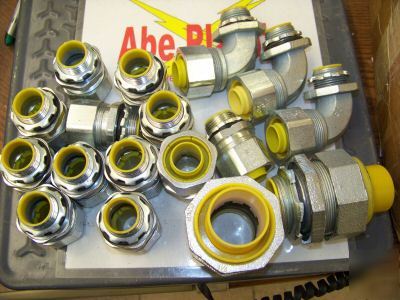 Assorted liquidtight flexible non metallic connectors