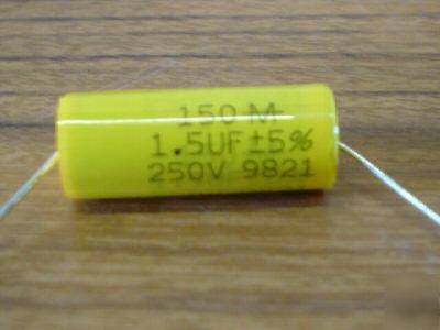 New 100PCS mallory 250V 1.5UF axial mylar capacitor 