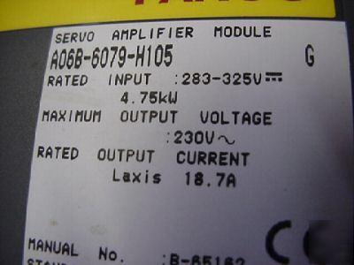 New in box fanuc ac servo drive A06B-6079-H105