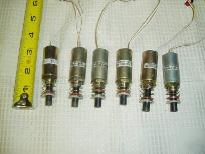 (6) solenoid lucas 24 vdc tubular piston pull solenoids