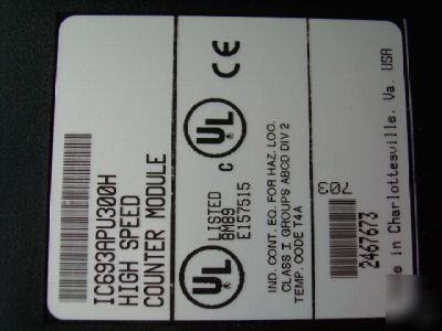 Ge fanuc ic 693 apu 300-h high speed counter 