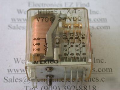 Amf / p&b R10-E1X4 V700 4PDT 24VDC relay refurbish
