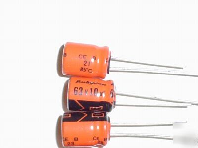 New 500 pcs 63V 10UF rubycon mini radial capacitor 