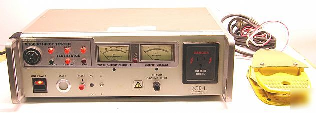 Rod-l - M100DC hipot tester with foot pedal
