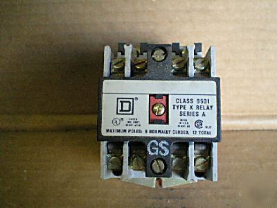 Square d industrial control relay, 20 amp continuous