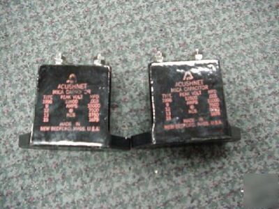 Acushnet mica capacitor type 1996 12500V .003MFD 3PFD